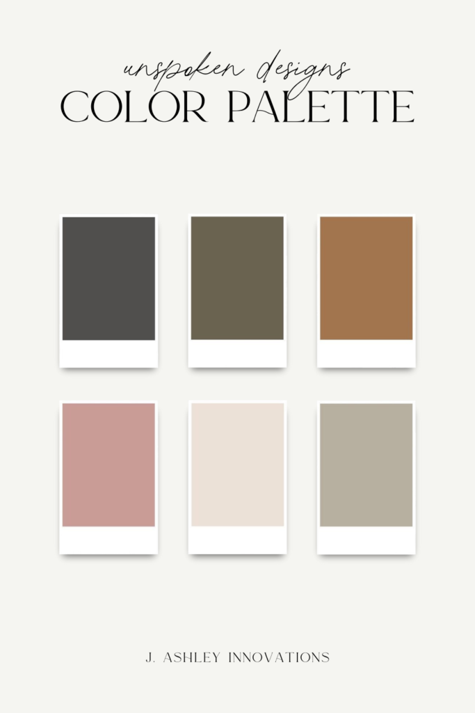 Viral color palette Pinterest graphic for brand designer J. Ashley Innovations